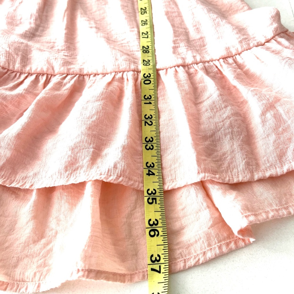 Altar’d State Blush Pink Puff Sleeve Babydoll Mini Dress Cottagecore Large - Picture 7 of 10